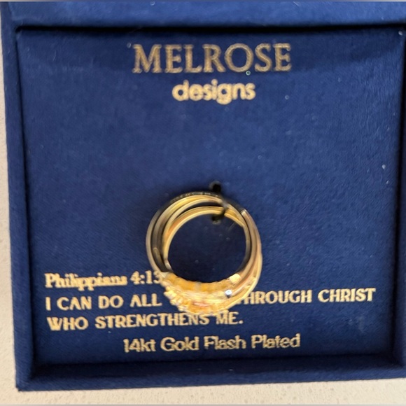 Gold Plated Stackable Rings w/ Design of the Virgin Mary - Picture 6 of 7